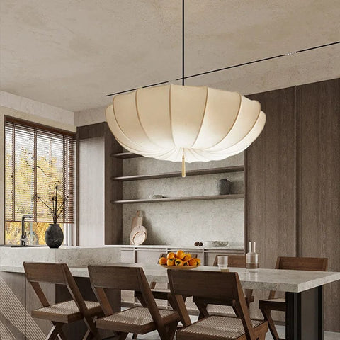 plafonnier nordique salon blanc