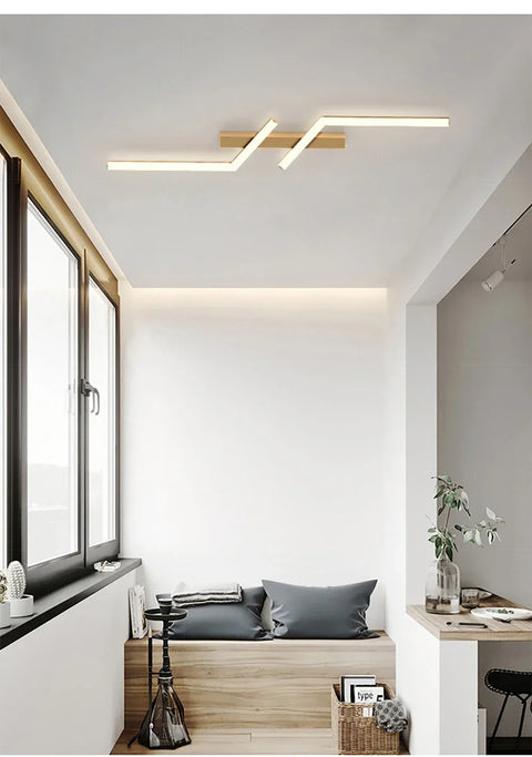 plafonnier or salon LED moderne