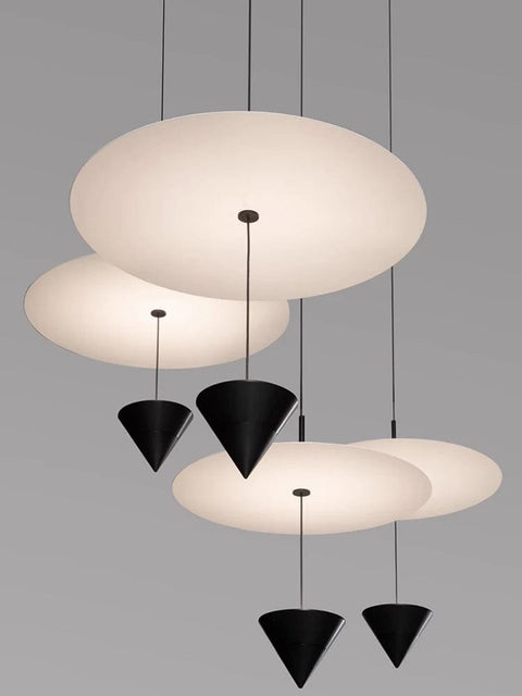 plafonnier original blanc et noir 