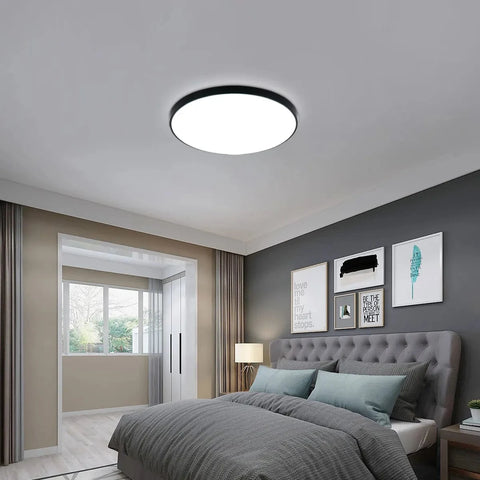 plafonnier rond en noir