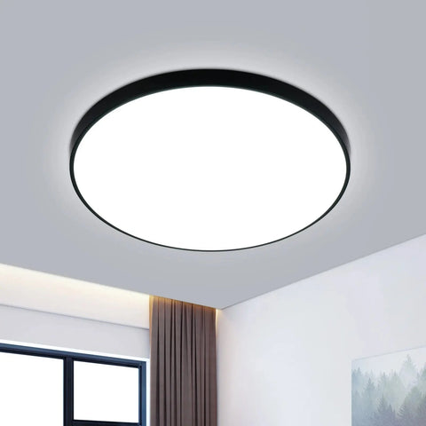plafonnier rond noir
