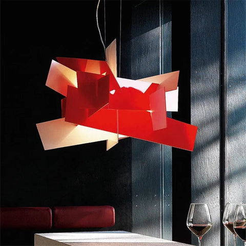 plafonnier rouge design