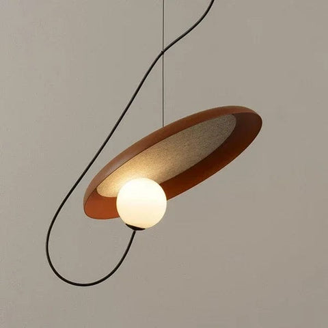 plafonnier salon marron et moderne