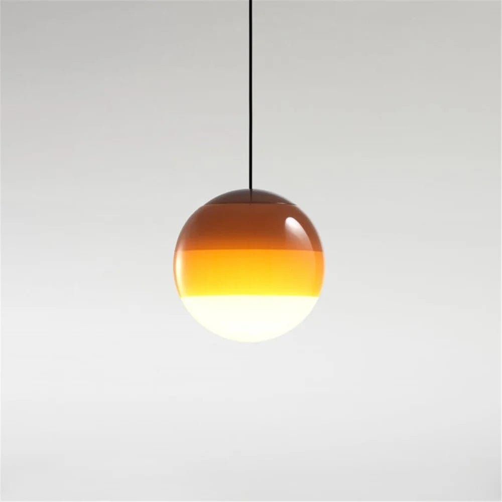plafonnier en verre jaune
