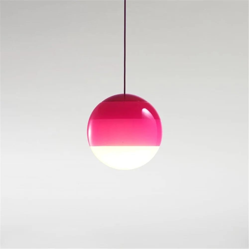 plafonnier en verre rose 