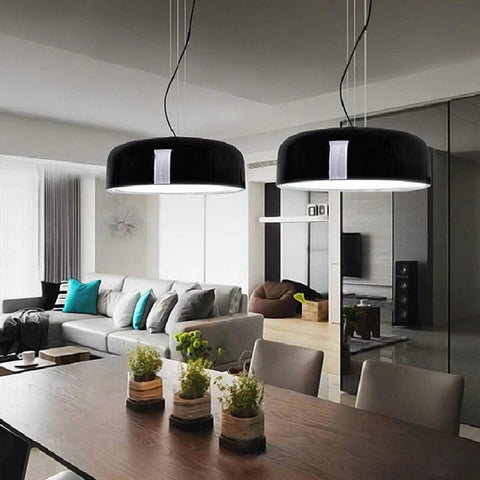 plafonniers noirs nordiques salon 