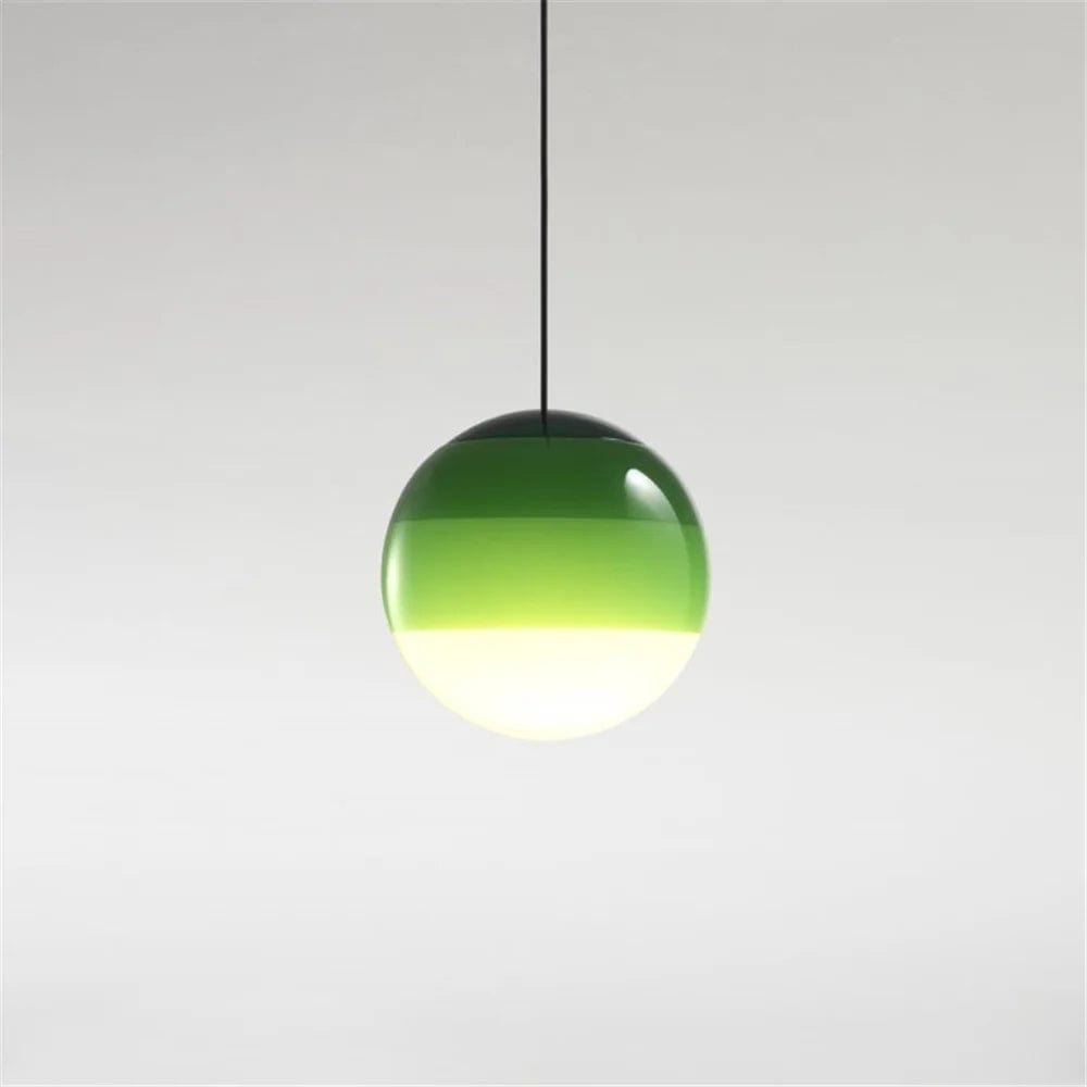 plafonnier en verre vert