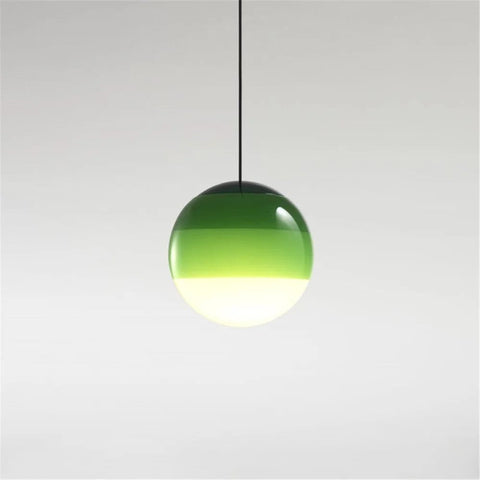 plafonnier en verre vert