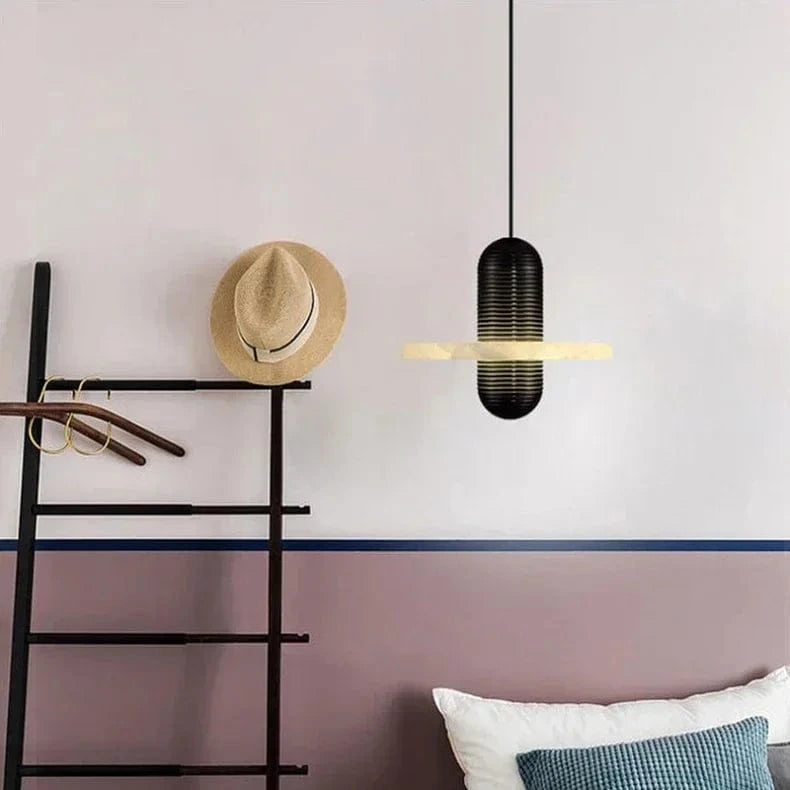 plafonnire art deco noir chambre