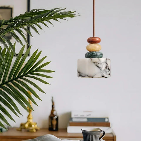 suspension luminaire pierre