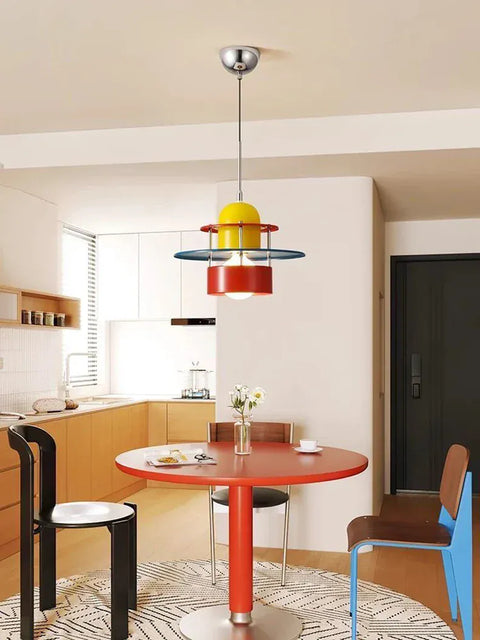 suspension salon luminaire colore