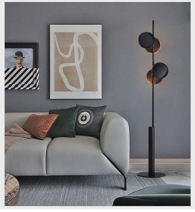 un lampadaire led design noir